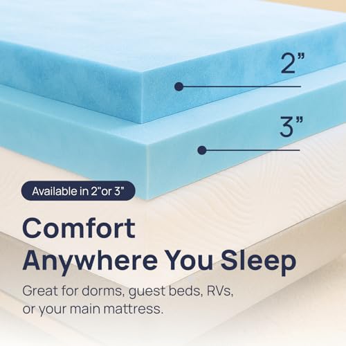 Sure2Sleep 2-Inch Gel Swirl Memory Foam Mattress Topper King Size - Cooling & Pressure Relief