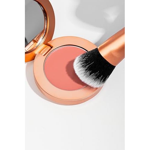 YENSA Super Serum Silk Cream Blush for Cheeks - Buildable Cheek Blush Formulated with Superfoods - Dewy Airbrushed Finish - Nourishing & Hydrating - Silky Cream Formula - Peach Sunset (0.21 oz)