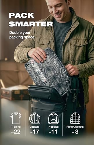 Reusable Vacuum Compression Travel Bag 18L 3-Pack Waterproof Space Saver