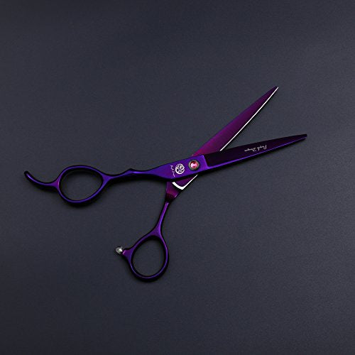 Purple Dragon 6-Inch Left Hand Barber Hair Cutting Scissors - Purple Variation