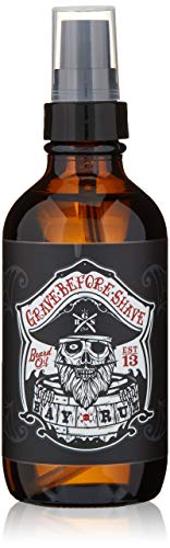 Beard Oil Bay Rum Scent - 4 Oz. Conditioning Oil for Shiny, Healthy Beard & Skin - Grave Before Shave
