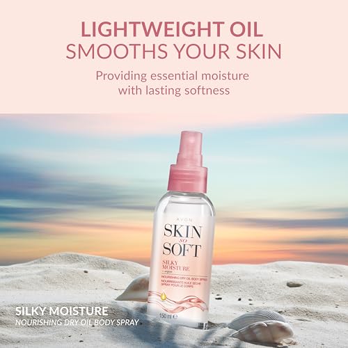 AVON Skin So Soft Argan Dry Oil Body Spray 150ml | Hydrating, Quick-Absorb