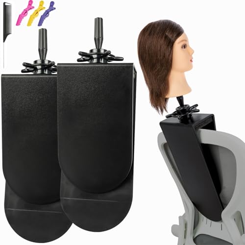 2 Pack Mannequin Clamp Stand for Hairdresser Chairs, Easy to Use & Stable