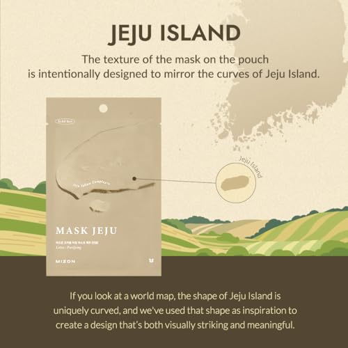 MIZON Joyful Time Jeju Face Mask Bundle - Multi-Pack of 10 Korean Hydrating & Nourishing Masks