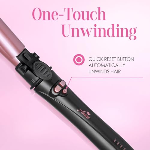 1 Inch Rotating Curling Iron for Beach Waves - Automatic Hair Curler