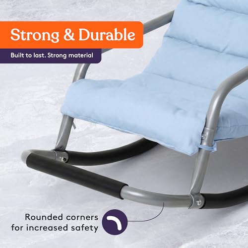 Blue Sensory Rocking Chair for Kids - Comfortable Floor Seat for Playroom & Nursery