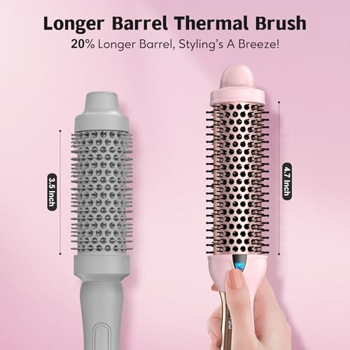 Long Barrel Thermal Curling Wand for Big Bouncy Curls - 1.5 Inch Hot Hair Brush