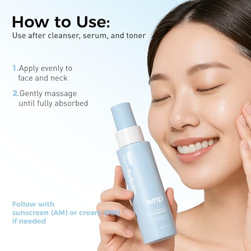 WNP Hyaluronic Acid Hydrating & Brightening Lotion: 4D Hyaluronic Acid, 2% Niacinamide, 377, Vitamin C Deep Moisture & Radiance Boosting Facial Moisturizer Vegan SkinCare for All Skin Types