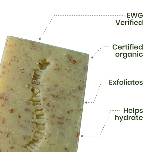 Men's Organic Exfoliating Bar Soap - Moisturizing, Sensitive Skin Safe