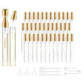 Mini Travel Perfume Bottles Set - 50 Clear Glass Refillable Spray Bottles