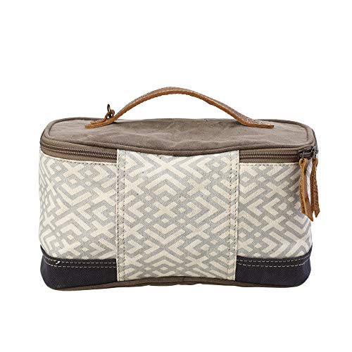 Canvas Toiletry Bag - Travel Shaving Kit with Boho Style, Small Organizer