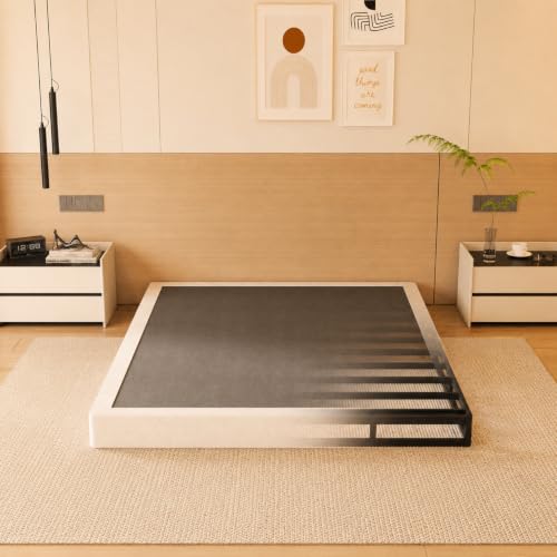NHODIR 5 Inch Queen Box Spring - Heavy Duty Metal Bed Foundation with Cover