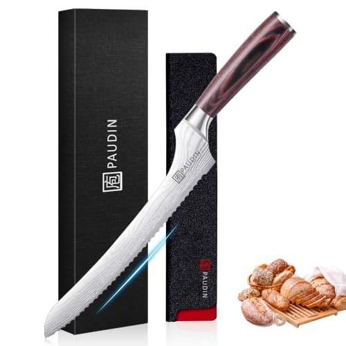 10-Inch Offset Sourdough Bread Knife with Serrated Blade & Gift Box