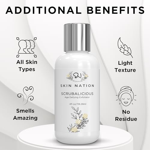 Gentle Face Exfoliator with Glycolic Acid & Aloe Vera - Hydrating & Pore-Clearing, 4 oz - Aloe Vera Variation