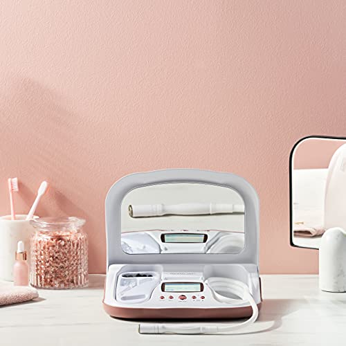 MicrodermMD Microdermabrasion Kit with Real Diamond Tips - White - Anti-Aging & Acne Treatment