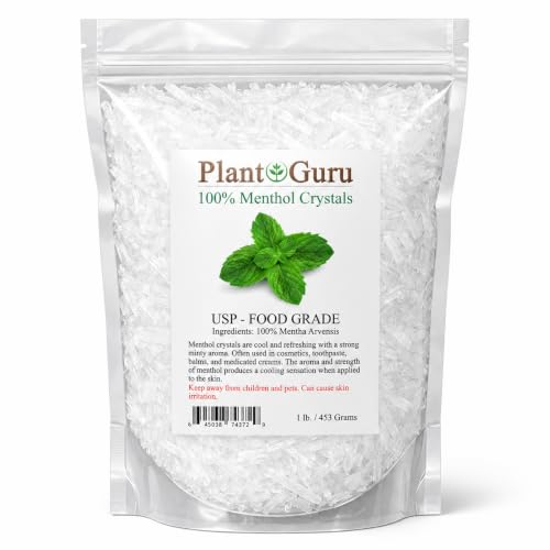 Menthol Crystals 1 lb - Pure Natural Mint for Cosmetics & Aromatherapy