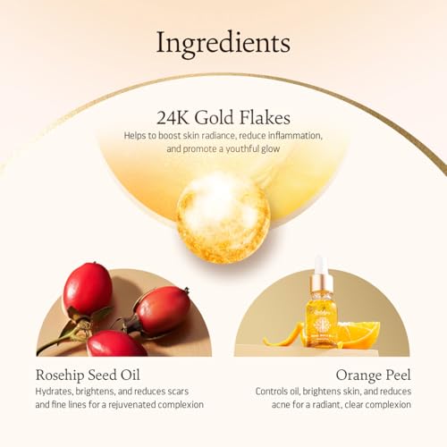 Indulgeo Essentials Rose Gold Face Oil 15ml Organic Anti-Aging Serum