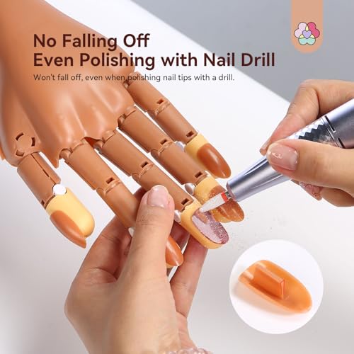 A2-2025 Practice Hand for Acrylic Nails with 200 Nail Tips & Tools - Anti-Slip & Flexible Nail Art Kit