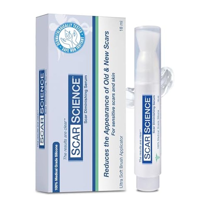 100% Silicone Scar Gel Serum ? Ultra-Soft Brush Applicator for Cosmetic Procedures & Facial Peels, Gentle Scar Care for Surgical, Acne, Burn & Keloid Scars ? Hypoallergenic & Fragrance Free