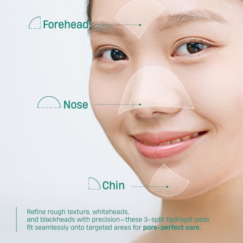 DERMATORY 3-Split Customizable Pore Tightening Gel Pad - Salicylic Acid (BHA), Witch Hazel, Allantoin, Collagen, Pore Minimizing, Targeted Care, Korean Skin Care (30 Pads)