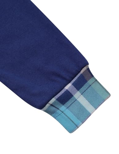 VALOLIA Blue XX-Large Women's Casual Swing Sweatshirt with Zipper Lapel Tunic