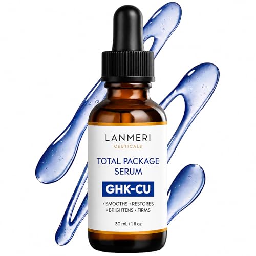 Lanmeri 1-Pack GHK-Cu Copper Peptide Face Serum for Anti-Aging & Firming