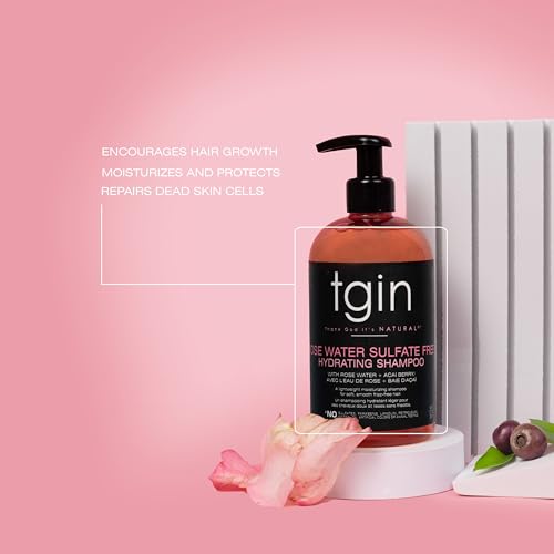 Thank God It's Natural Rose Water Sulfate-Free Hydrating Shampoo - Frizz Control, Soft & Bouncy Hair - Variation B084SMR6X9