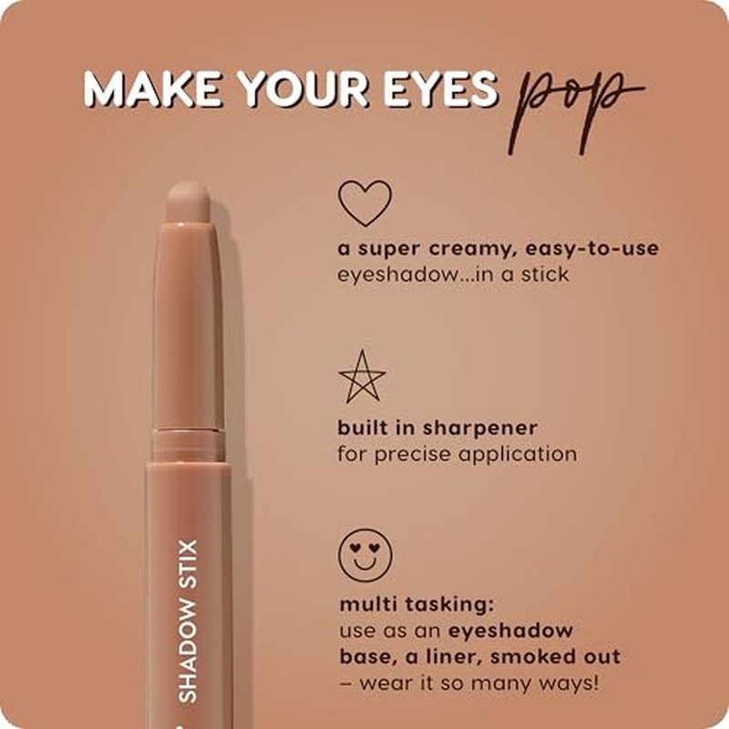 ColourPop Shadow Stix Bundle - Cream Eyeshadow Stick with Long-Lasting Color - Bare With Me & Cocktail Party (Pack of 2, 0.05 oz each)