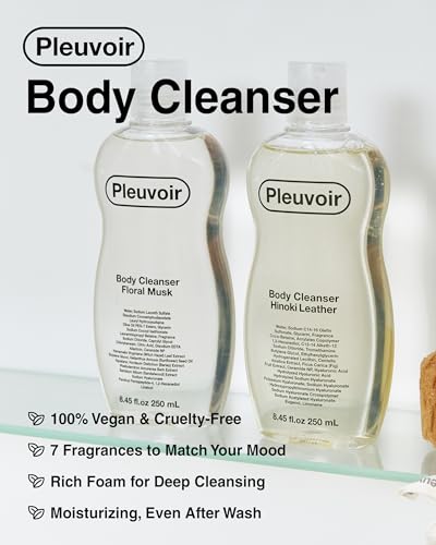 Creamy Musk Wildflower Garden Floral Musk Perfume Body Wash - Hydrating K-Beauty Cleanser for Sensitive Skin, Vegan, 8.45 fl oz