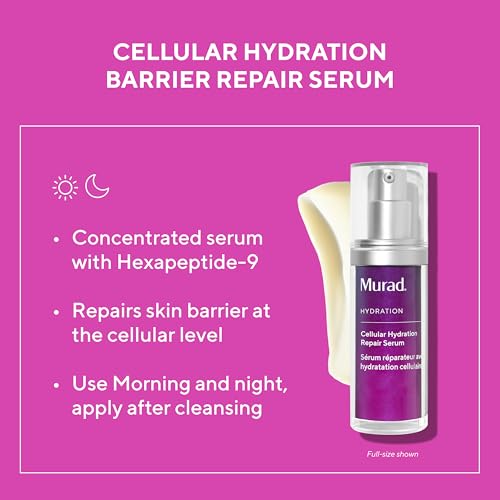 Murad Cellular Hydration Barrier Repair Serum ? Hydrating Serum with Hyaluronic Acid, Bilberry, and Peptides for Strengthening Skin Barrier and Calming Redness ? 0.5 Fl Oz
