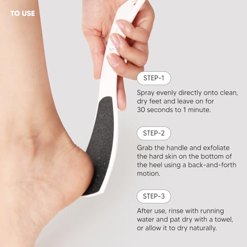 F3 Systems S-Line Pedicure Set with Foot File & Foot Spray - Callus Remover, Cracked Heel Treatment, Ergonomic Design, Double-Sided Foot Tool