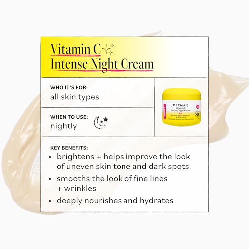 Vitamin C Night Cream - Brightening Anti-Aging Facial Moisturizer, 2 Oz