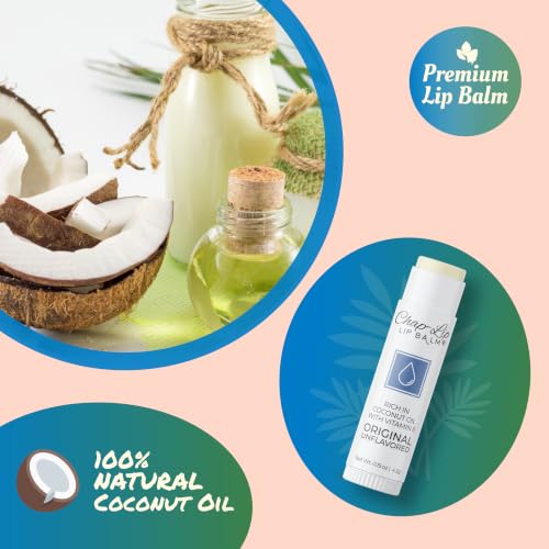 Chap-Lip Vitamin E Lip Balm Jar 60 Count with Coconut Oil & Flavors - Original Variation