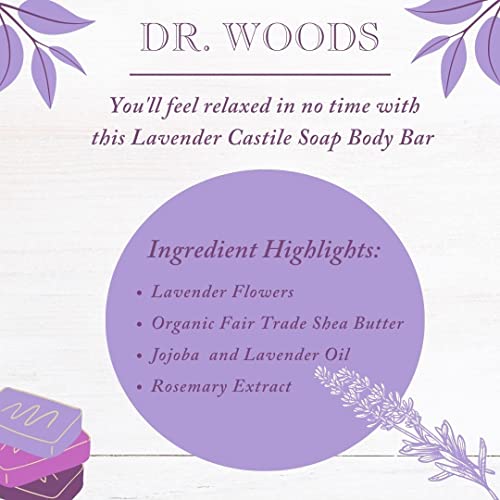 Dr. Woods Lavender Bar Soap with Shea Butter - 6 Pack, Gentle, Nourishing