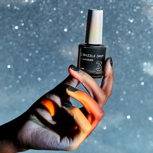 Dazzle Dry Nail Lacquer (Step 3) - Northern Lights - A full coverage, grey-toned turquoise. Full coverage cream. (0.5 fl oz)