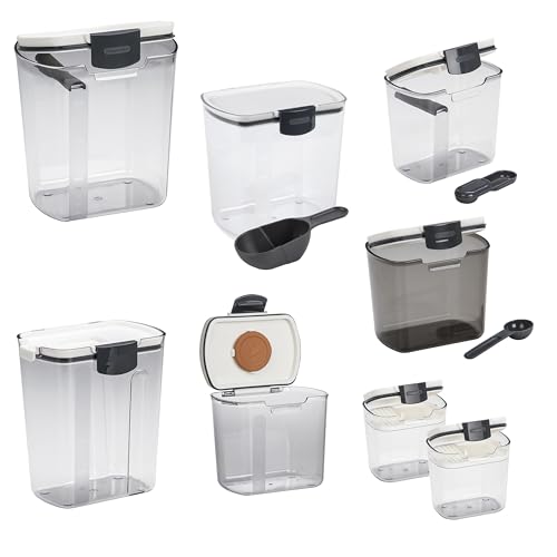 Multicolor 8-Piece Kitchen Storage Canister Set for Flour, Sugar & Baking Supplies