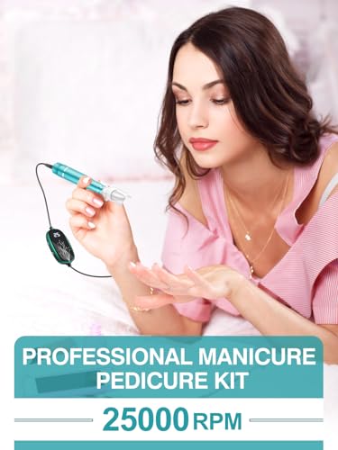 SUBAY 25000RPM Professional Manicure & Pedicure Nail Drill Kit – Green