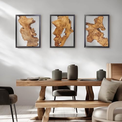 Irregular Natural Wood Wall Decor - Handcrafted Rustic Wall Art for Living Room, Bedroom, Kitchen, Office