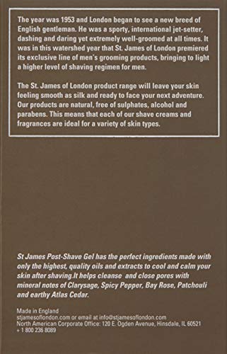 Post Shave Gel - Cedarwood & Clary Sage, 3.4 Fl Oz, Alcohol-Free & Paraben-Free