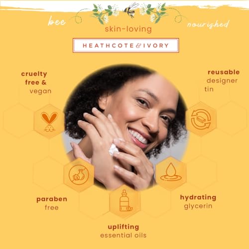 Heathcote & Ivory Vegan Honey-Free Hand Cream in Bee Tin - 3.4oz