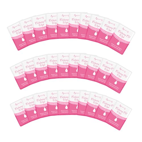 Beauty7 Post Wax Calming Oil Wipes 30 Packs Post Wax Oil Wipes Post Waxing Cleanser After Wax Remover Removes Residue Reduces Redness Refill Pack