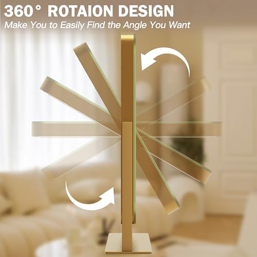 ROLOVE Gold 13" x 15" LED Vanity Mirror with Lights, Dimmable Touch Control