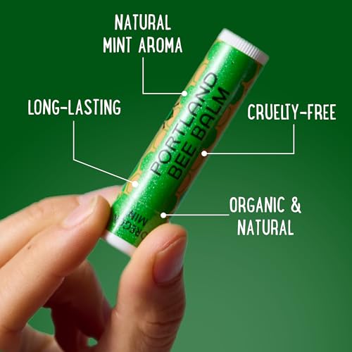 Portland Bee Balm 24 Pack All Natural Organic Lip Balm with Menthol - Handmade in Oregon