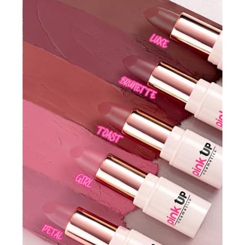Pink Up | Lipstick | Long-lasting bold color with matte finish | Soft, creamy texture that won¡¯t dry lips | Lipstick | Lip makeup | Full coverage comfort | Toast | Model PKLP08