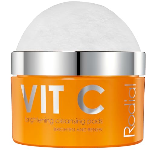 Vitamin C Brightening Cleansing Pads - 50 Count Exfoliating & Toning Facial Wipes