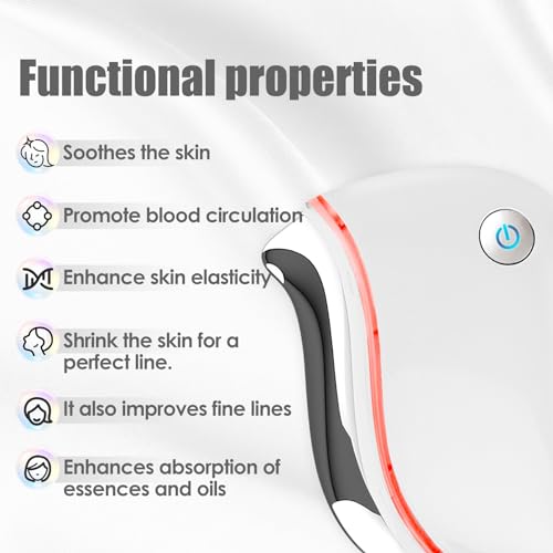 Heated Electric Gua Sha Tool for Facial & Body Massage, 4-in-1 Skin Care Device