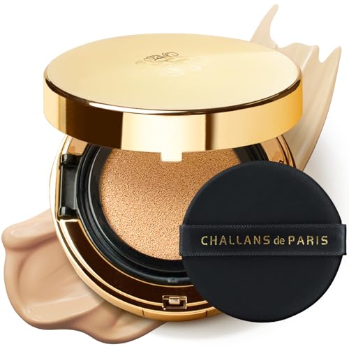 [CHALLANS de PARIS] Cushion de Aqua EX ? Dewy Glow Cushion Foundation, Natural Radiance & Hydration, Buildable Coverage, Lightweight Cream Texture, 23 Natural Beige, 0.53 oz