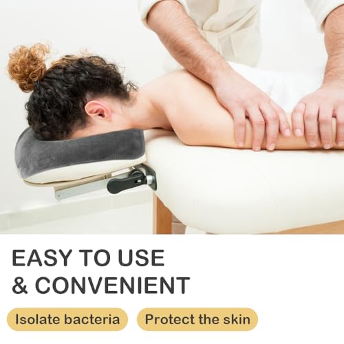 SINLAND Microfiber Face Cradle Covers Large Size Soft and Reusable Non-Stick Massage Headrest Cover Suitable for Any Massage Tables & Massage Chair