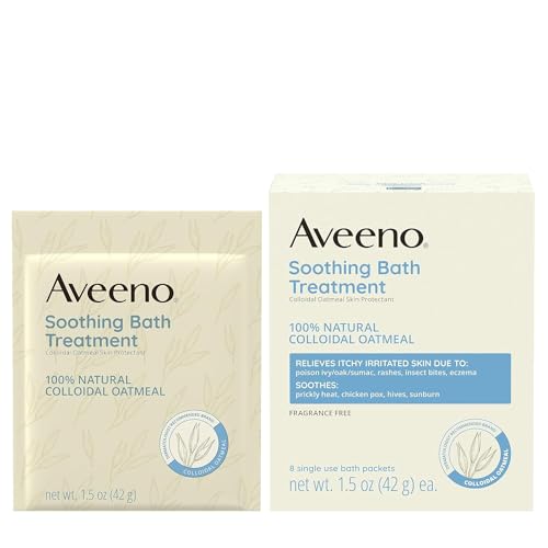 Aveeno Fragrance-Free Colloidal Oatmeal Bath Treatment Pack of 2 - Soothing Skin Relief for Sensitive and Irritated Skin