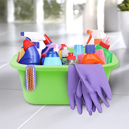HOMELEX Foot Soaking Basin 2 Pack – Large Foot Bath Tub for Pedicure, Green & Blue, 15 x 13.7 x 6.7 in
